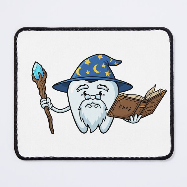 Item preview, The Wisdom Tooth Wizard - Cute Magic Dental Character designed and sold by DrToothStudio.