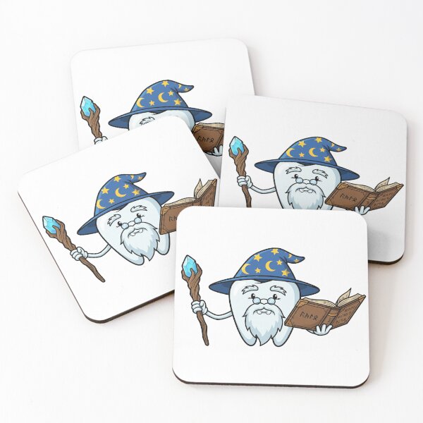 Item preview, The Wisdom Tooth Wizard - Cute Magic Dental Character designed and sold by DrToothStudio.