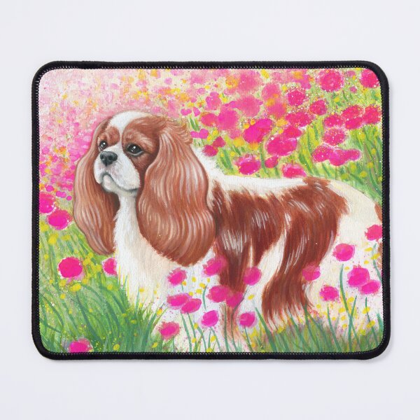 Item preview, Blenheim cavalier Pink Fuchsia Flowers designed and sold by jollyinu.