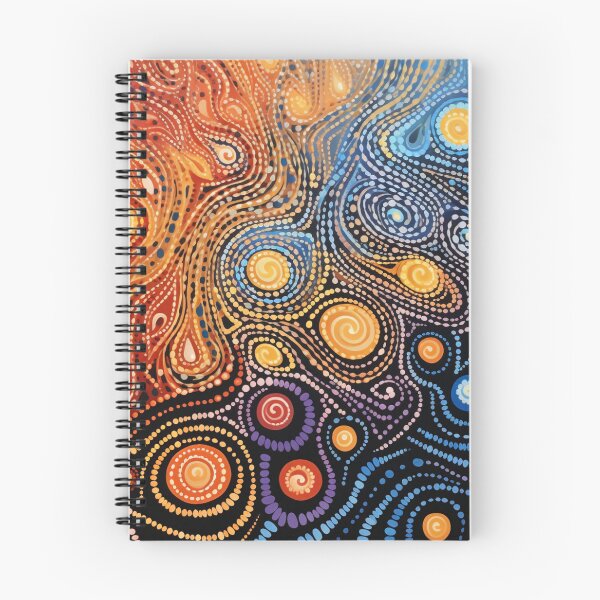 Item preview, Aboriginal Inspired Dot Art - Pointillist Lava and Water designed and sold by GrinGalore.
