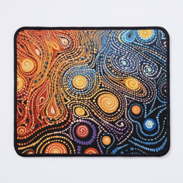 Item preview, Aboriginal Inspired Dot Art - Pointillist Lava and Water designed and sold by GrinGalore.