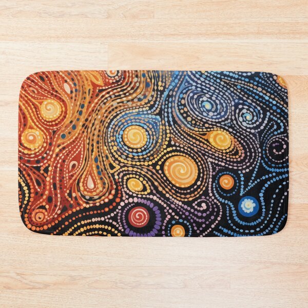 Item preview, Aboriginal Inspired Dot Art - Pointillist Lava and Water designed and sold by GrinGalore.