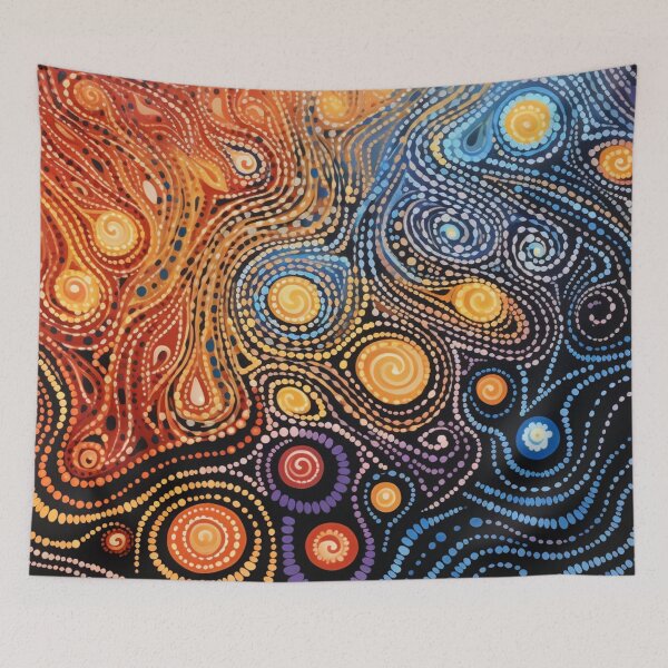 Item preview, Aboriginal Inspired Dot Art - Pointillist Lava and Water designed and sold by GrinGalore.