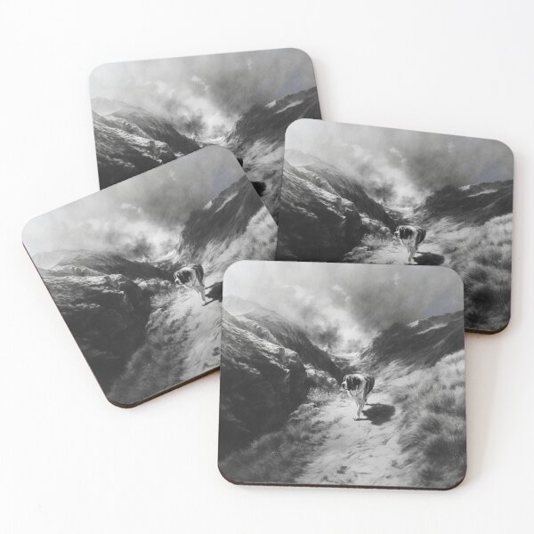 Item preview, A calm Saint Bernard trekking through a stormy mountain pass, Dogs in Motion designed and sold by CDC40.