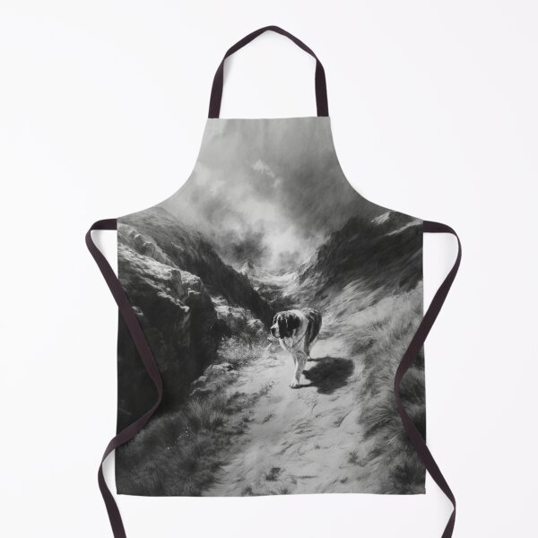 Item preview, A calm Saint Bernard trekking through a stormy mountain pass, Dogs in Motion designed and sold by CDC40.