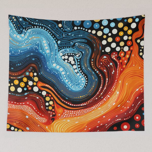 Item preview, Aboriginal Inspired Dot Art - Flow of Water and Lava designed and sold by GrinGalore.