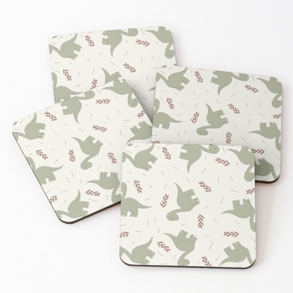 Item preview, Earthy Boho Brontosaurus & Botanical Leaf Pattern designed and sold by  Boho Vibes Studio.