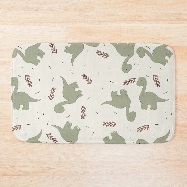 Item preview, Earthy Boho Brontosaurus & Botanical Leaf Pattern designed and sold by  Boho Vibes Studio.