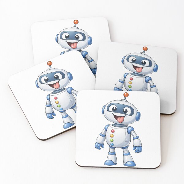 Item preview, Cheerful Cartoon Robot Mascot designed and sold by PriyankaSonara.