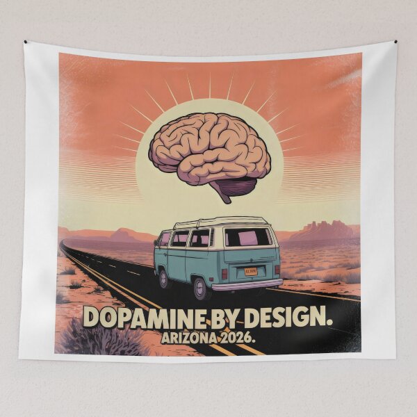 Item preview, Dopamine By Design Vintage Road Trip for Mental Health designed and sold by SplashTastic.