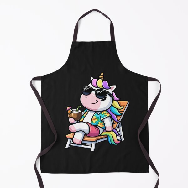 Item preview, Cool Vacation Unicorn – Chibi Summer Beach Vibes Aesthetic Pastel Rainbow Cartoon designed and sold by ColorSplash123.
