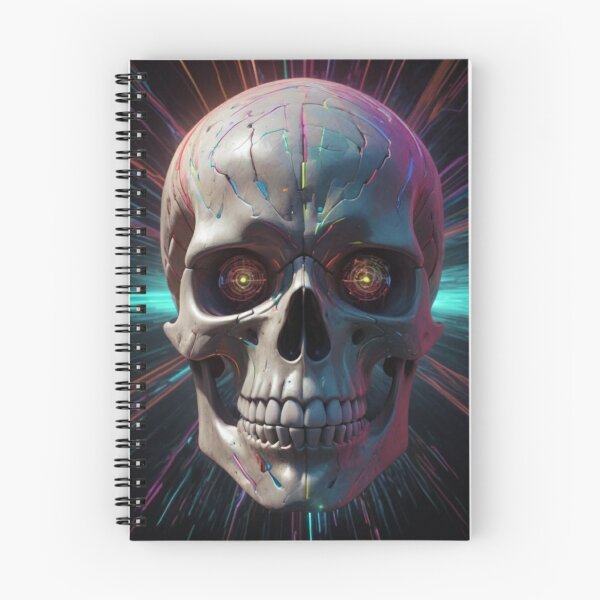 Item preview, Neon Pulse Cyber Skull designed and sold by Dreamy Armine Art.