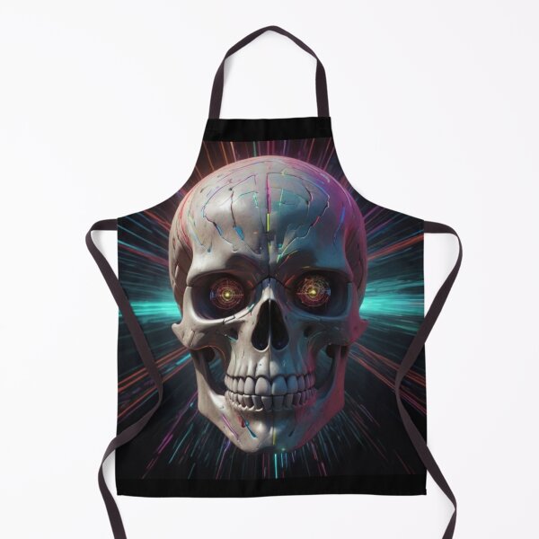 Item preview, Neon Pulse Cyber Skull designed and sold by Dreamy Armine Art.