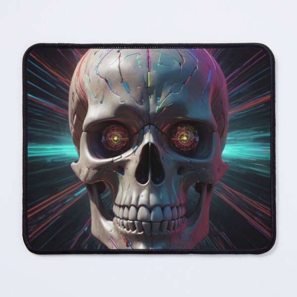 Item preview, Neon Pulse Cyber Skull designed and sold by Dreamy Armine Art.