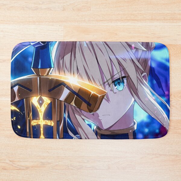 Item preview, Moonlit Excalibur – Anime Knight with Glowing Sword designed and sold by Dyan4.