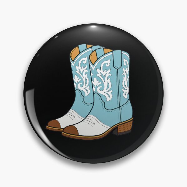 Item preview, Powder Blue Western Cowboy Boots Illustration designed and sold by MountainD.