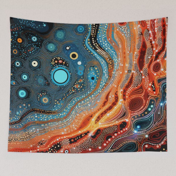 Item preview, Aboriginal Inspired Pattern - With Underwater Lava designed and sold by GrinGalore.