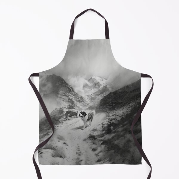 Item preview, A calm Saint Bernard trekking through a stormy mountain pass, Dogs in Motion designed and sold by CDC40.