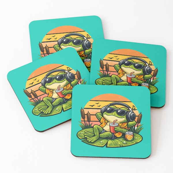 Item preview, Frog relaxing at sunset designed and sold by FroggyOnly.