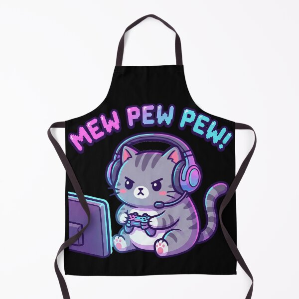 Item preview, Mew Pew Pew! Funny Kawaii Gamer Cat Playing Video Games designed and sold by MythoWorldddd.