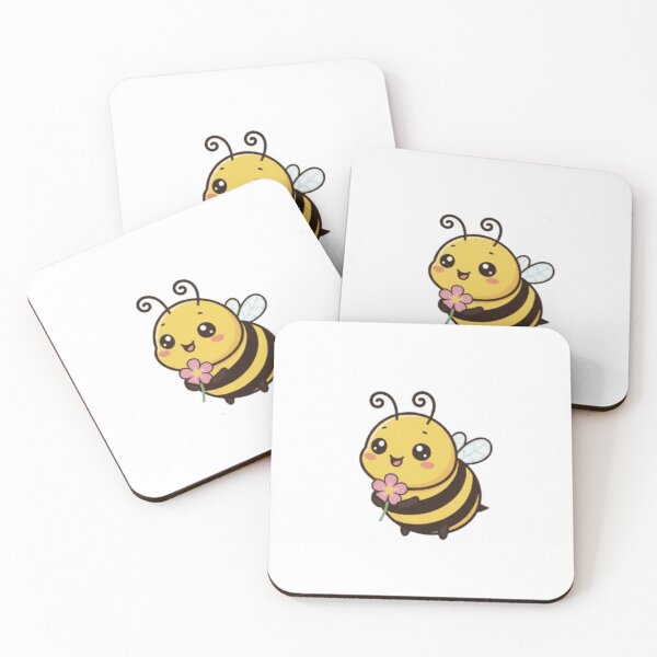 Item preview, Cute Kawaii Bee with Flower | Adorable Bumblebee Illustration designed and sold by SunnyIris.