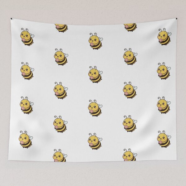 Item preview, Cute Kawaii Bee with Flower | Adorable Bumblebee Illustration designed and sold by SunnyIris.
