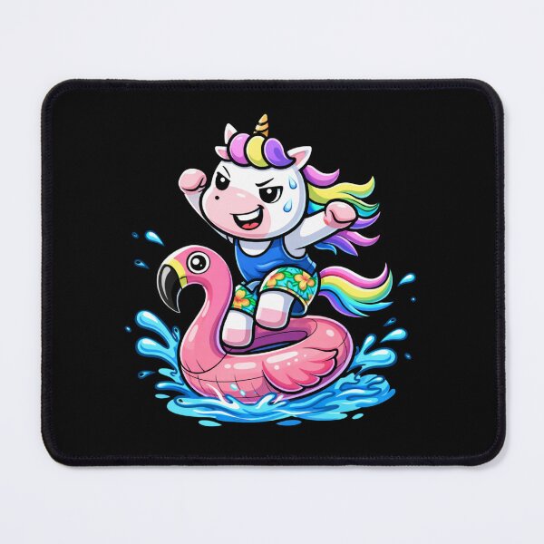 Item preview, Pool Party Chaos Unicorn – Cute Chibi Summer Flamingo Float Aesthetic designed and sold by ColorSplash123.