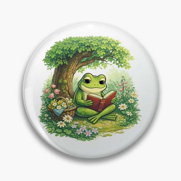 Item preview, Peaceful frog under the reading tree designed and sold by FroggyOnly.
