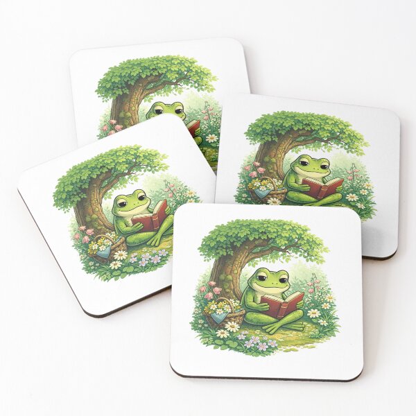 Item preview, Peaceful frog under the reading tree designed and sold by FroggyOnly.