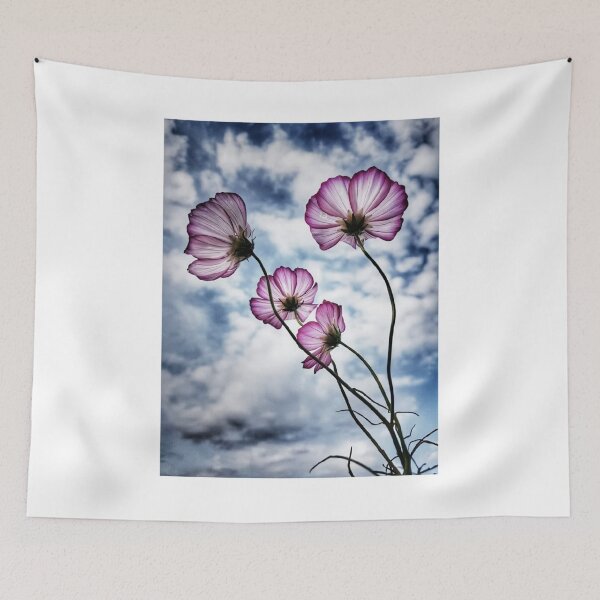 Item preview, Purple Flowers Against A Cloudy Sky Photographic Print designed and sold by Mother-Nature65.