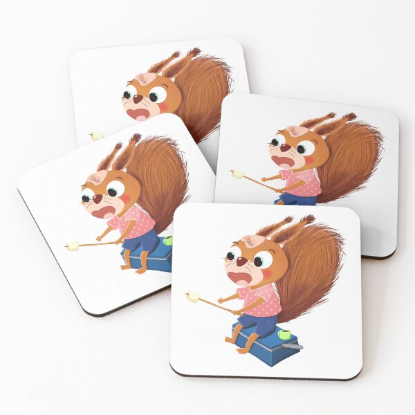 Item preview, Happy Camping Squirrel - Toasting Marshmallow Sticker designed and sold by Art Freecia.