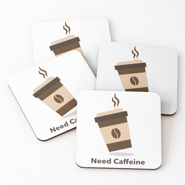 Item preview, Disposable paper coffee cup for takeaway with the message "Need caffeine." designed and sold by Nengsang.