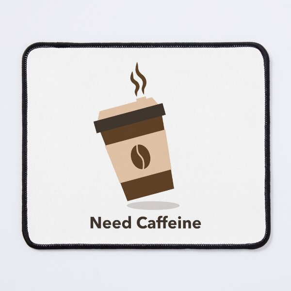 Item preview, Disposable paper coffee cup for takeaway with the message "Need caffeine." designed and sold by Nengsang.
