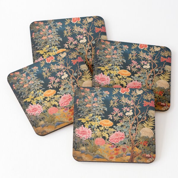 Item preview, Silk Floral Dark Blue Wildflowers Carpet designed and sold by GrinGalore.