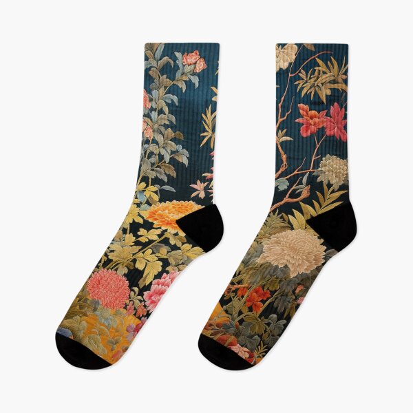 Item preview, Silk Floral Dark Blue Wildflowers Carpet designed and sold by GrinGalore.