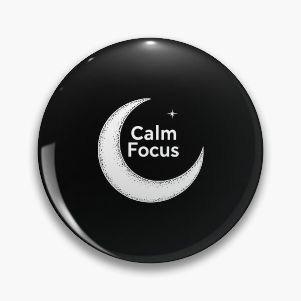 Item preview, Calm Focus Crescent Graphic With Subtle Star Accent designed and sold by FWLKIT.