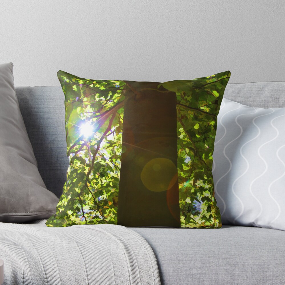 Tree of Light Throw Pillow