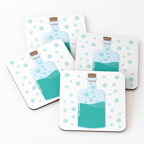 Item preview, Teal bubbly turquoises blue magic potion bubbling  designed and sold by InSpaceAstrid.