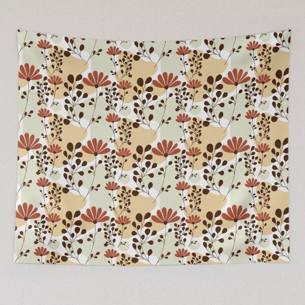 Item preview, Mid-Century Modern Floral Seamless Pattern designed and sold by SmallDart Creations.