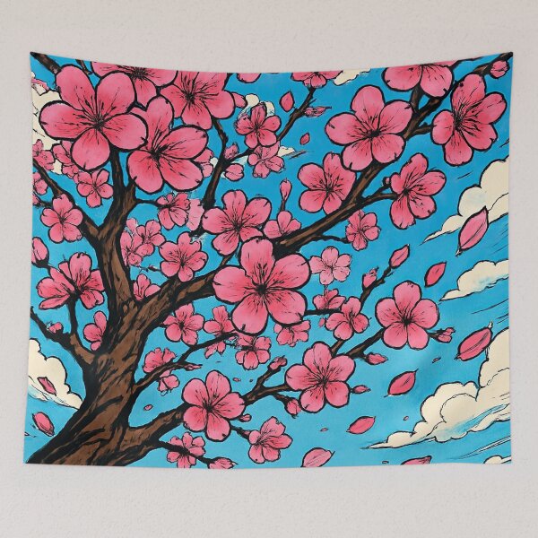 Item preview, Japanese cherry blossom | Comics - Cartoon style designed and sold by ComicsFactory.