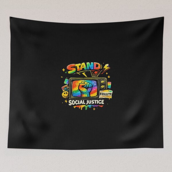 Item preview, Stand 4 Social Justice – Bold Rainbow Street Graphic designed and sold by Mosogoloso.