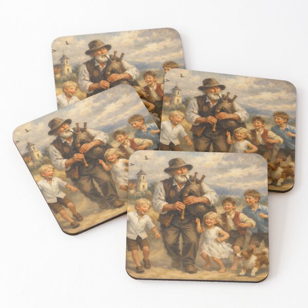 Item preview, The Bagpiper and the Children designed and sold by slikar.