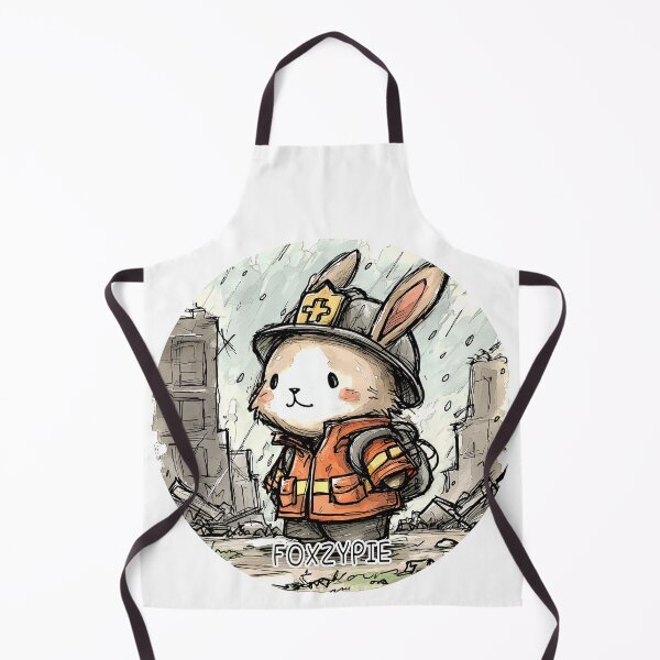 Item preview, Rabbit firefighter by Foxzypie. designed and sold by Foxzypie.