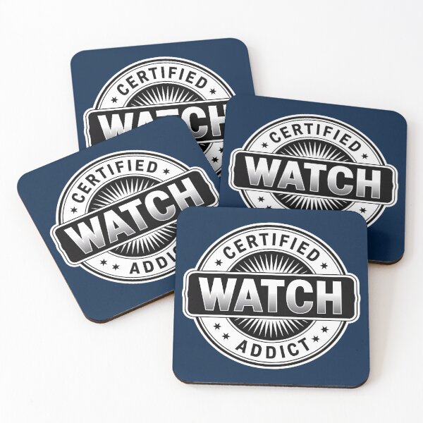 Item preview, Certified Watch Addict Stamp – Minimal Black & White Watch Collector Design designed and sold by WatchesAndMore.