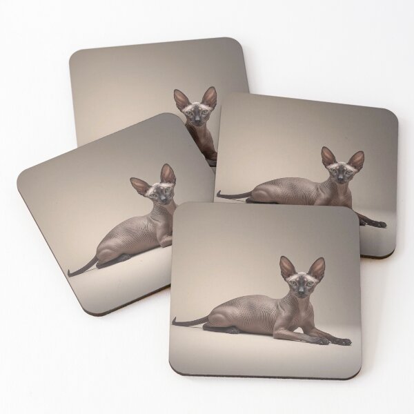 Item preview, Architectural Flow – Cornish Rex CORNEX Minimalist Sculptural Cat Portrait designed and sold by ArtivaNest.