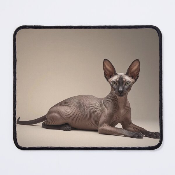 Item preview, Architectural Flow – Cornish Rex CORNEX Minimalist Sculptural Cat Portrait designed and sold by ArtivaNest.