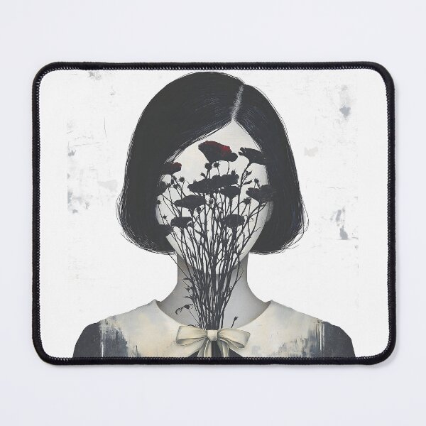 Item preview, Dark Feminine Grunge Portrait With Floral Silhouette designed and sold by Shoot-The-Moon.