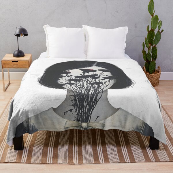 Item preview, Dark Feminine Grunge Portrait With Floral Silhouette designed and sold by Shoot-The-Moon.