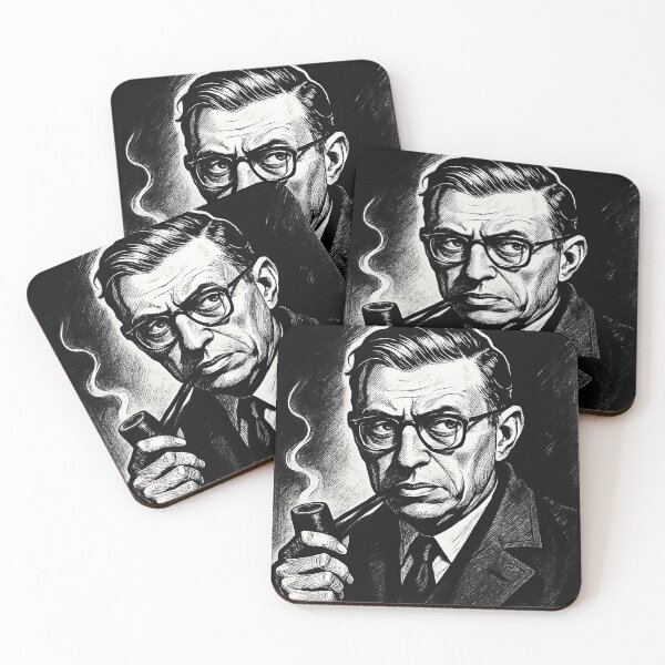 Item preview, Jean-Paul Sartre  | Comics - Cartoon style designed and sold by ComicsFactory.