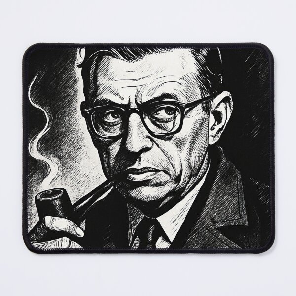 Item preview, Jean-Paul Sartre | Comics - Cartoon style designed and sold by ComicsFactory.